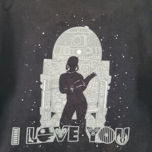 TeeFury Star wars R2-D2 Princess Leia Organa I love you t-shirt size XL
